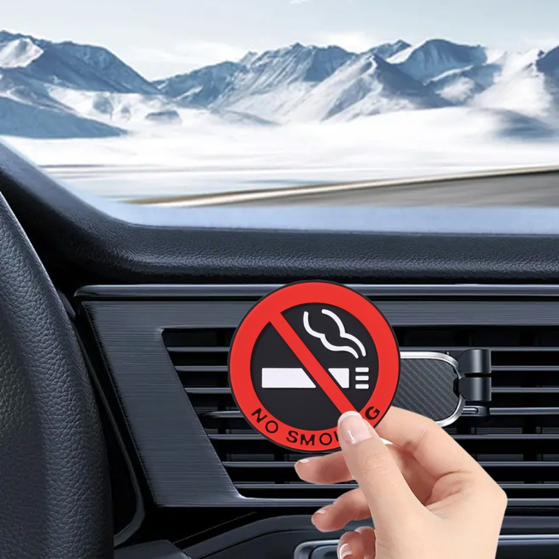 Office Technologies - Niet-rook autostickers, rode ronde vinyl waarschuwingsbord