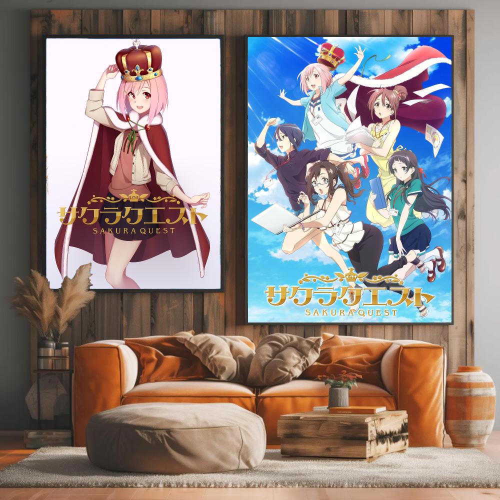 Anime S-Sakura Quest-T Poster, - Office Quest recensie en prijs